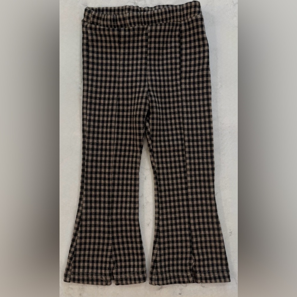 ZARA gingham print toddler girl pants